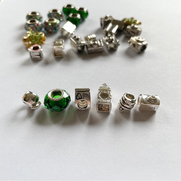 27 Silver Bracelet Charms Beads European Pandora Style - Picture 3 of 12